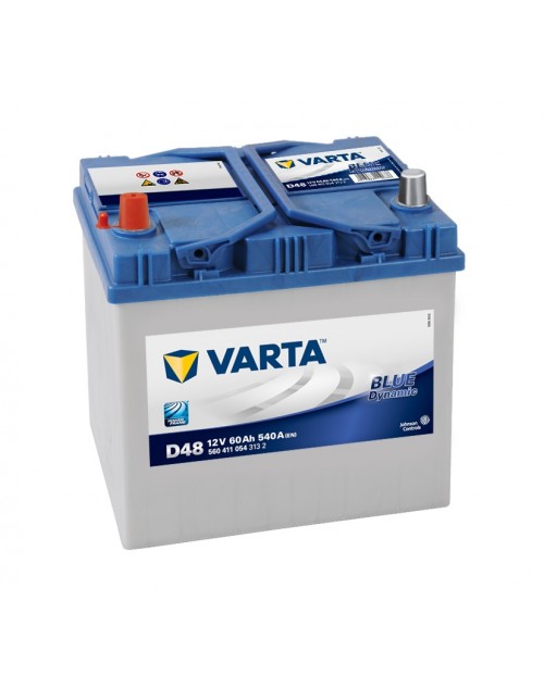Baterie auto Varta Blue Dynamic 12V 60Ah D48, 540A cod 560411 054 borna inversa